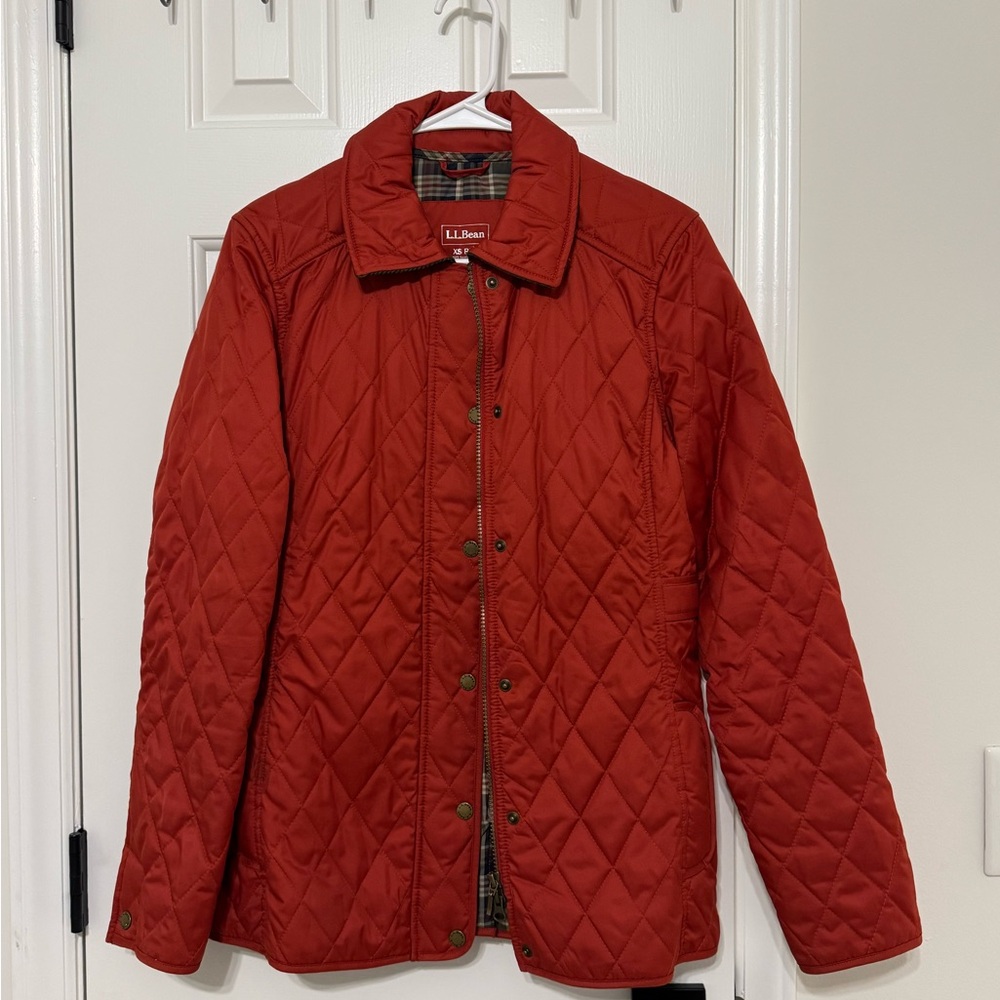 L.L. Bean Burnt Orange Quilted Jacket